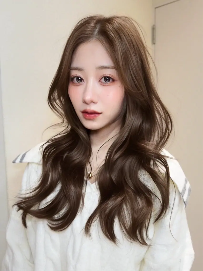 セミロング カラー ベージュカラー ブリーチ ダブルカラー 韓国風ヘア カット ヘアカラー トリートメント 🎀𝑆𝐴𝑅𝐴 /レイヤーカット🎀のヘアスタイル
