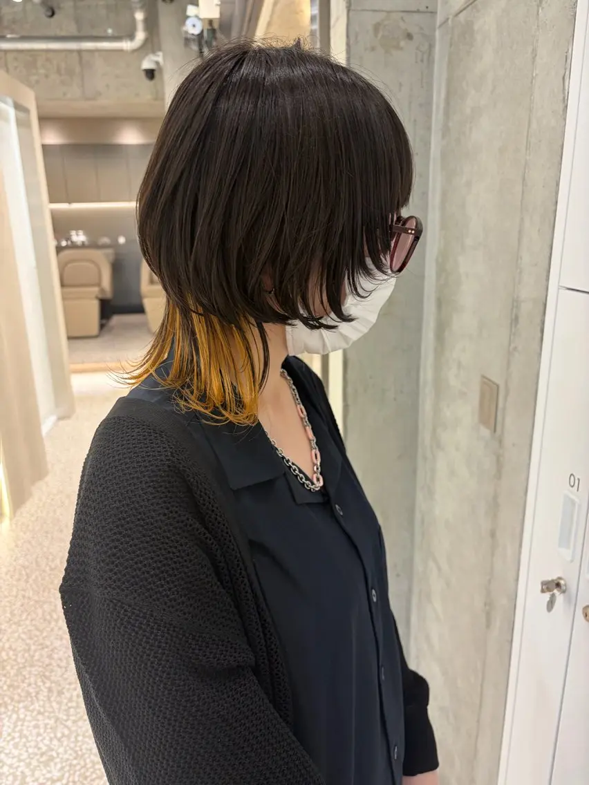 ミディアム カラー カット ヘアカラー ウルフ/レイヤー shinoのヘアスタイル