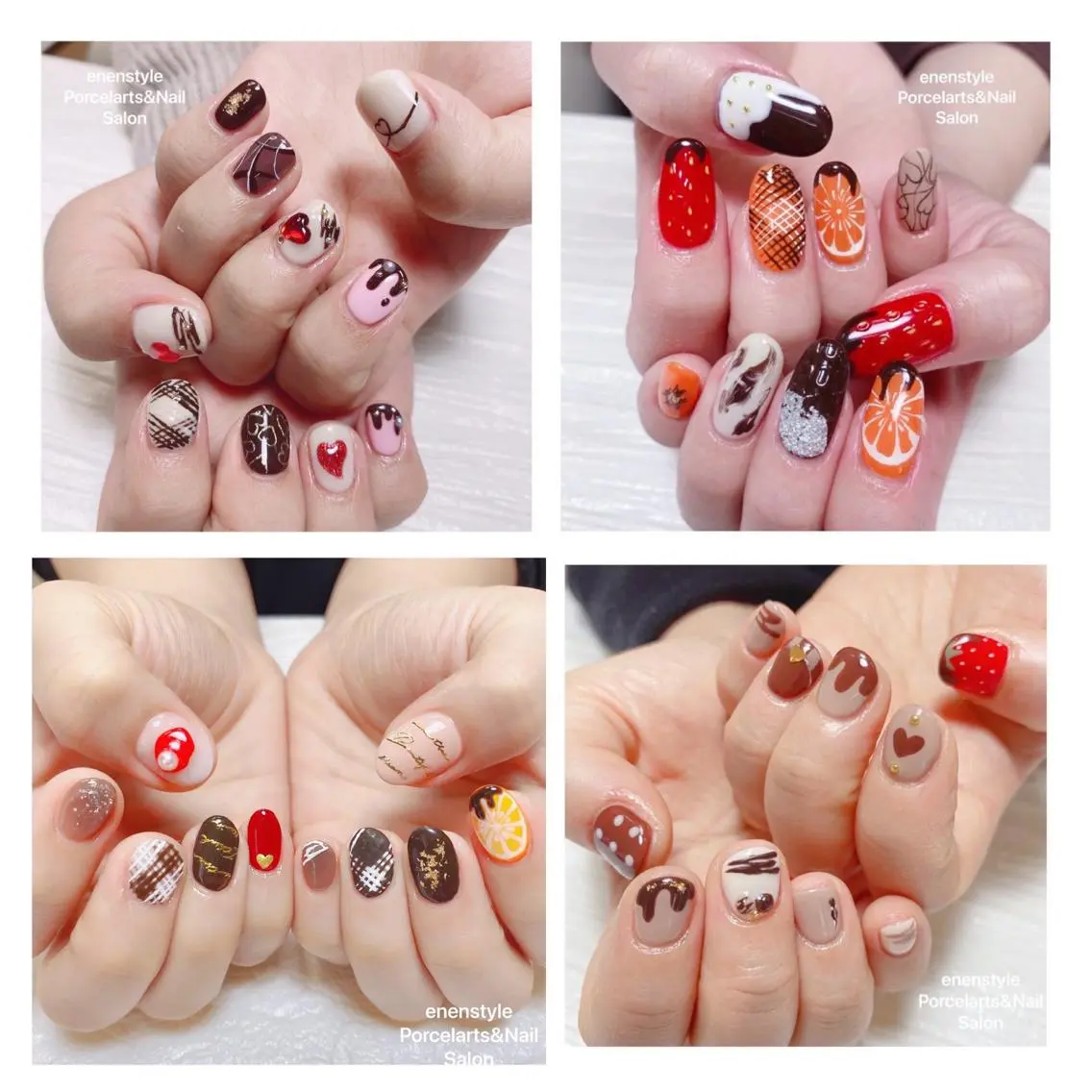 ミディアム ネイル ハンドネイル 🐾enen style 🐾のネイルデザイン