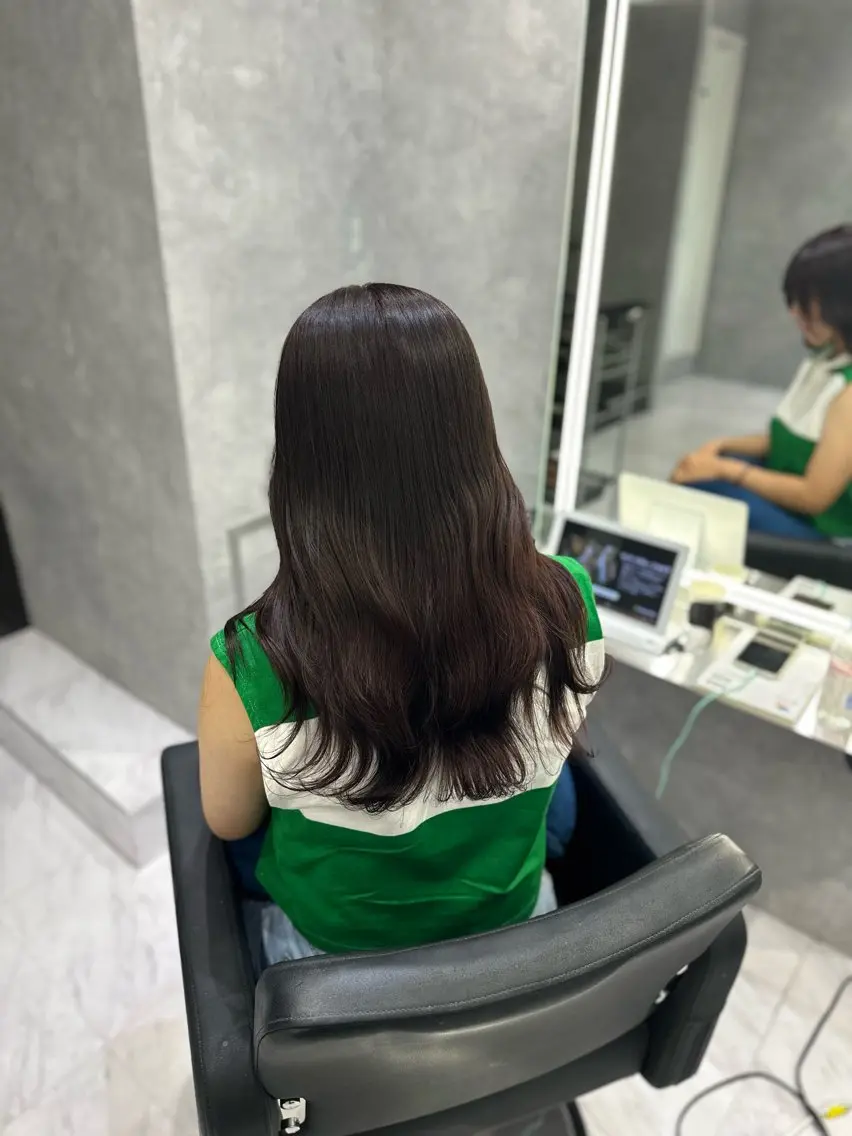 ロング カラー ブラウンカラー 中村 さきのヘアスタイル