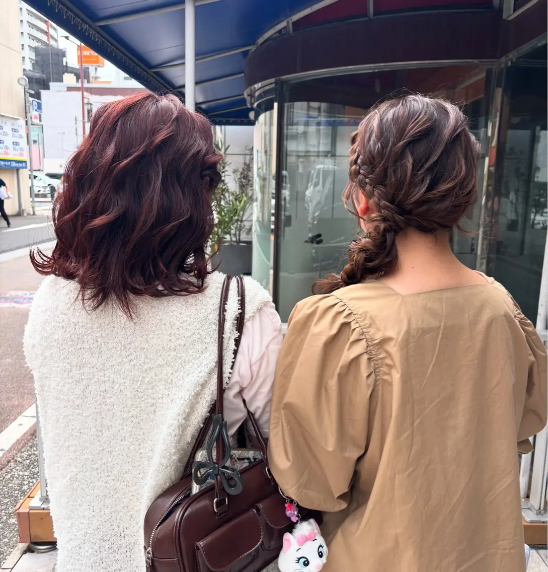 セミロング ヘアアレンジ ヘアセット Nanako Miyazakiのヘアスタイル