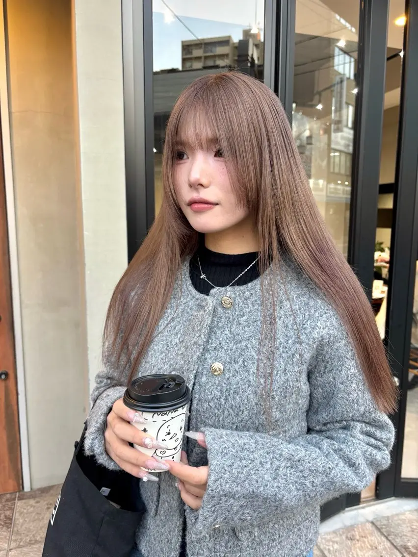 ロング カット ヘアカラー ヒナノ/透明感カラー /似合わせカットのヘアスタイル