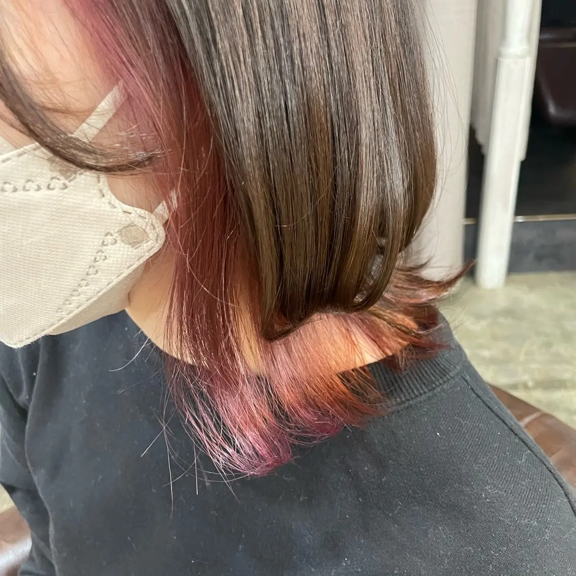 ミディアム カラー ヘアカラー トリートメント FERIAあべの KARINのヘアスタイル