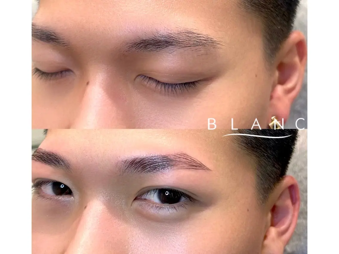 メンズ眉パーマ+眉waxの写真