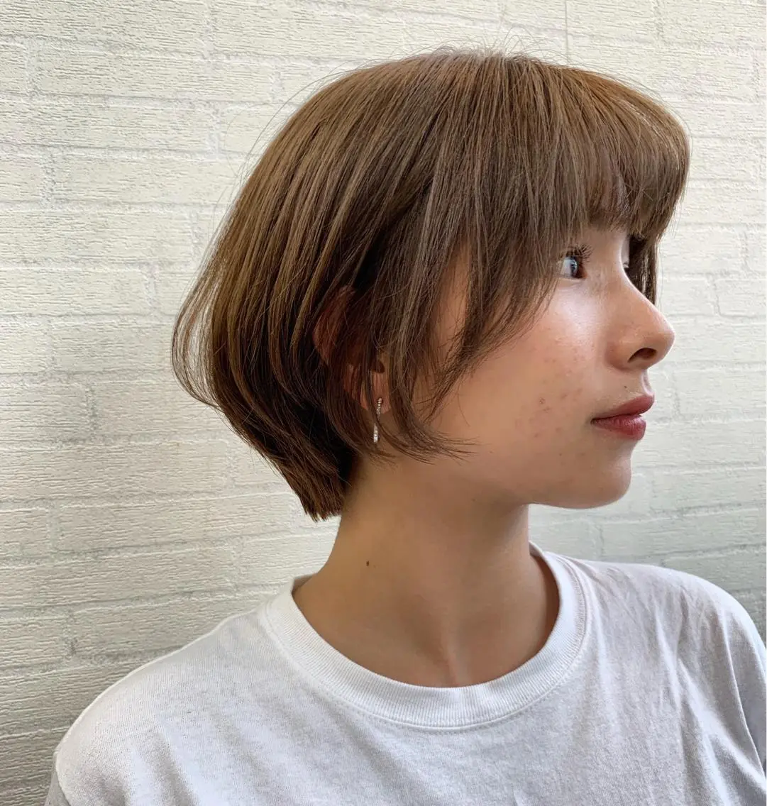 ショート 切りっぱなしボブ ショートボブ ハンサムショート ボブ ショートヘア カット トリートメント 初めてのショート お任せください✂️のヘアスタイル