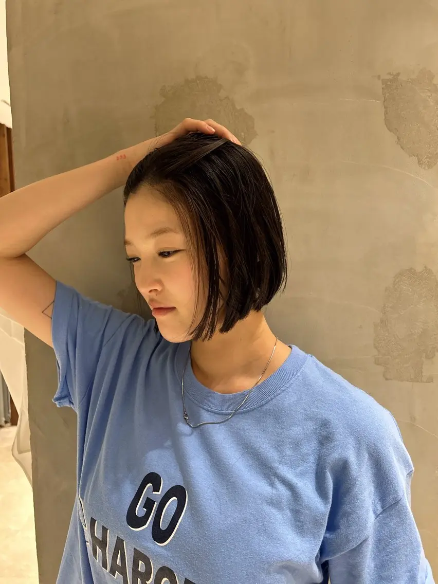 ミディアム 切りっぱなしボブ ボブ ボブ/ショートボブ/ 金田駿之介のヘアスタイル
