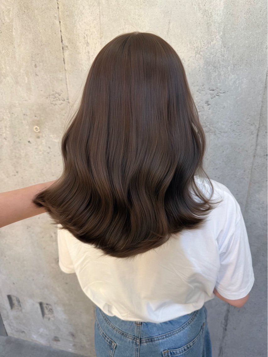 カラー あべ りおのヘアスタイル