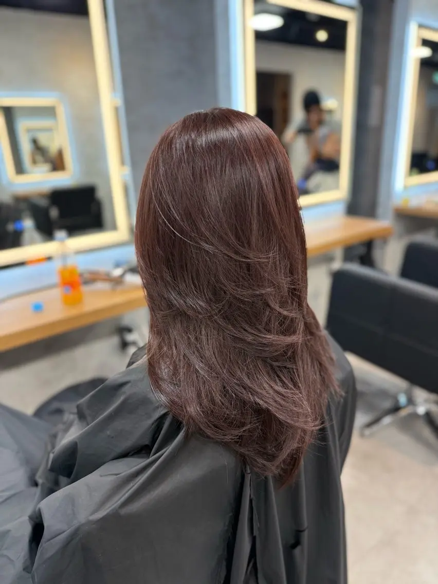 ロング カラー ヘアアレンジ カット レイヤー×透明感カラ ーHAYATOのヘアスタイル