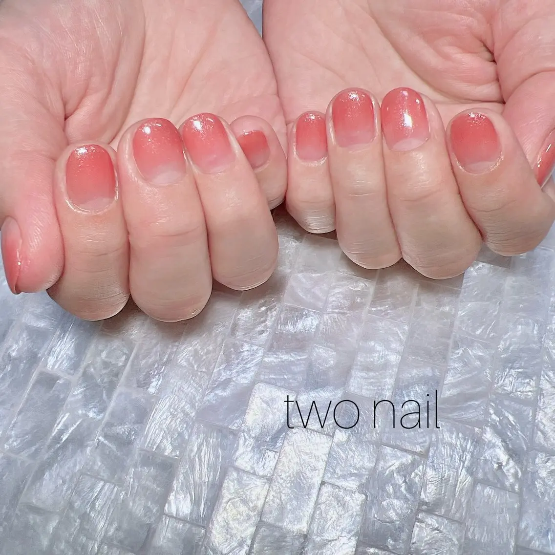 ネイル ネイルチップ ホワイト ハンドネイル two nailのネイルデザイン