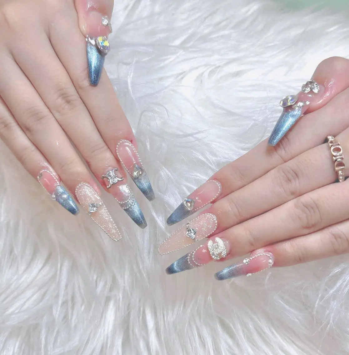 ネイル チークネイル 長さ出し フラッシュネイル フレンチネイル グラデーション ハンドネイル Lenie Nail Salonのネイルデザイン