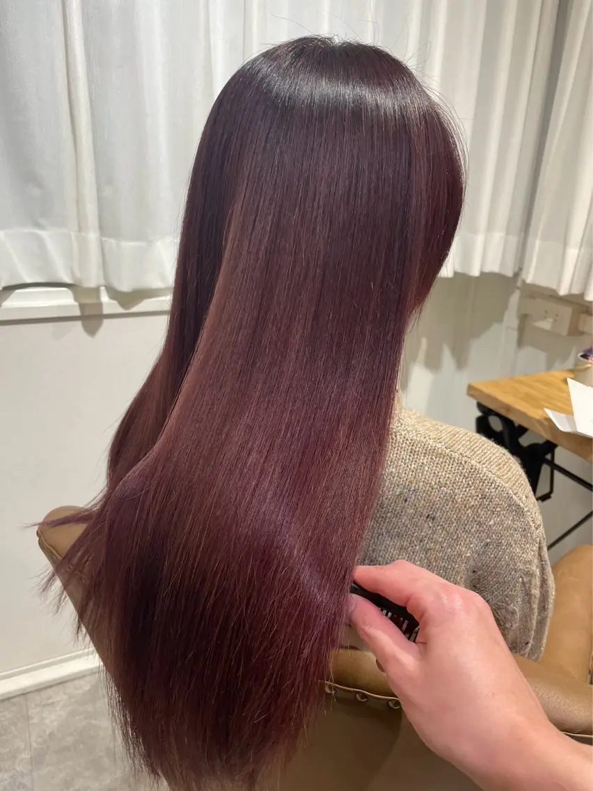 ロング カラー ヘアカラー 髪質改善 ANs. りこのヘアスタイル