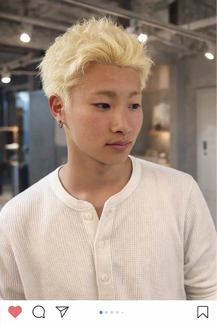 ショート カラー メンズ カット ヘアカラー 🔥メンズ特化/ 奥野心太【副店長】のヘアスタイル