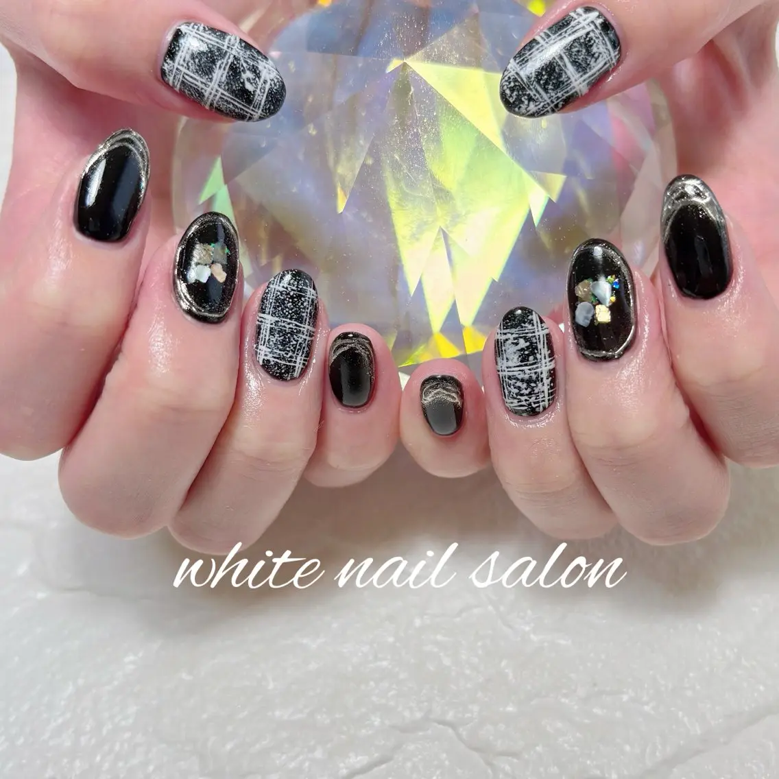 ネイル フットネイル ホワイト ハンドネイル white nail salonのネイルデザイン