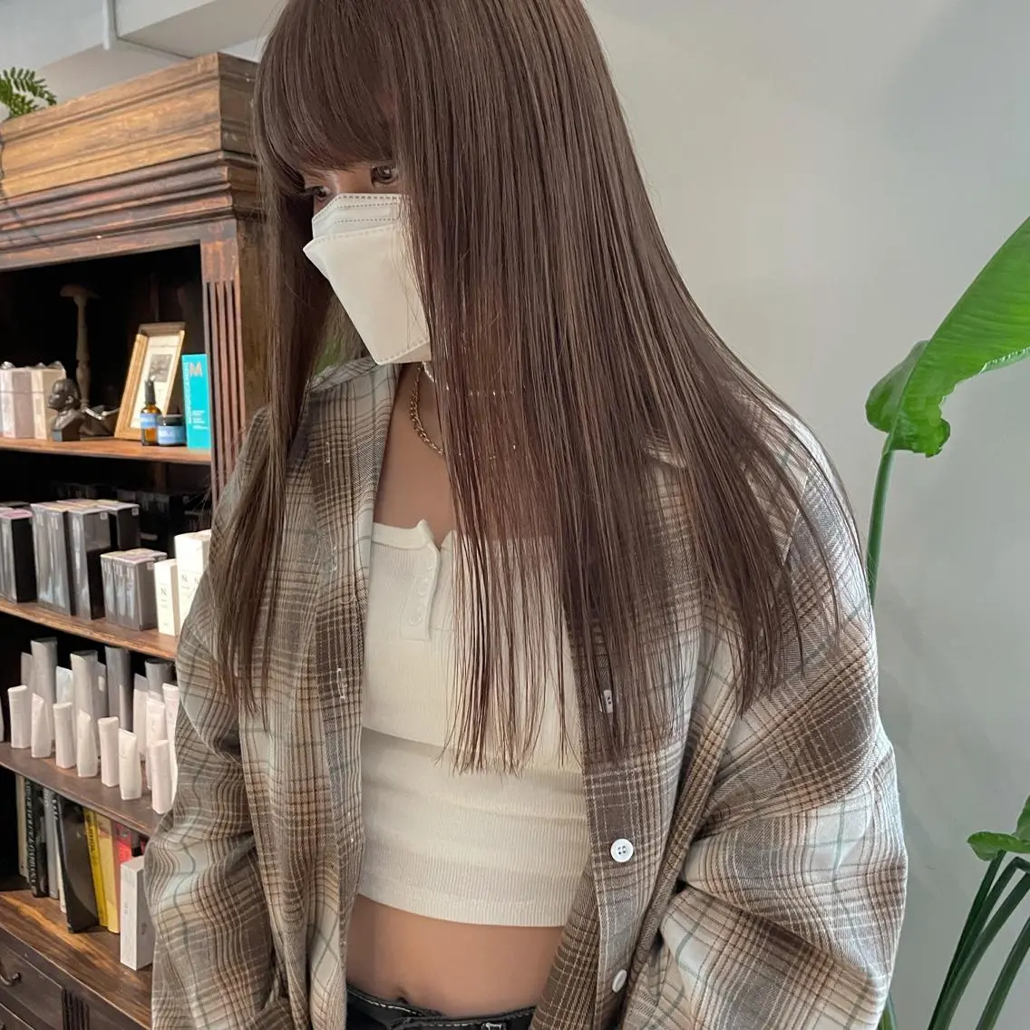 ロング カラー ベージュカラー 透明感カラー ミルクティーベージュ ロング ヘアカラー トリートメント 🍃透明感/デザイン 店長MASARU🍃のヘアスタイル