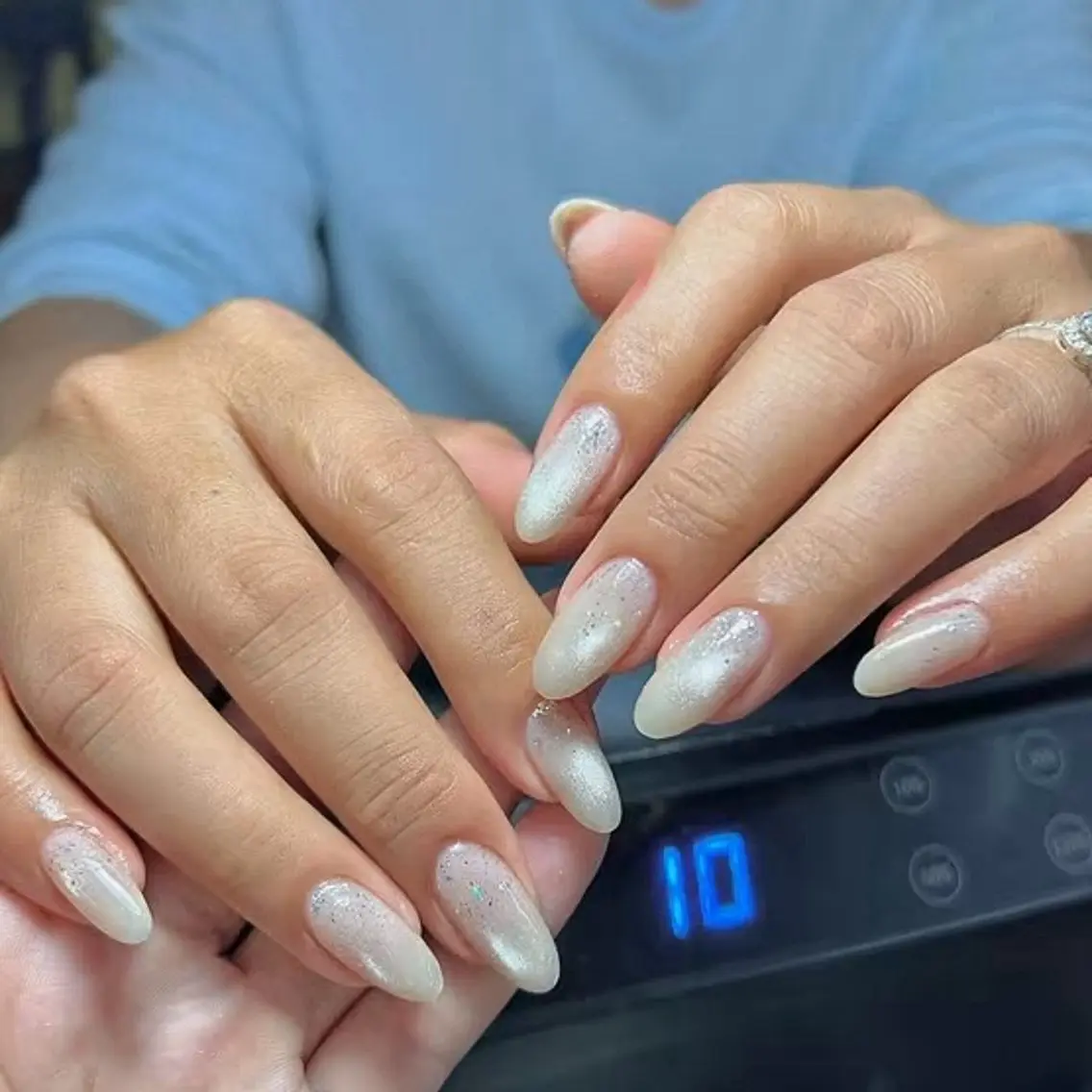 ネイル 桜ネイル 長さ出し フレンチネイル 韓国ネイル マグネットネイル ハンドネイル Kiwami nailsalonのネイルデザイン