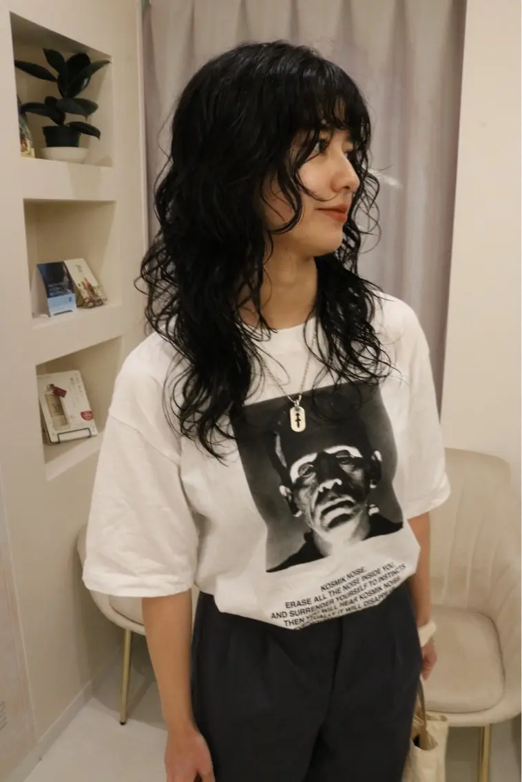 セミロング パーマ カット パーマ トリートメント 松村 澪里のヘアスタイル