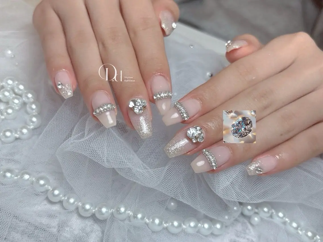 ネイル フットネイル フレンチネイル ジェルネイル ガーリー グラデーション D.d Nail Moeのネイルデザイン