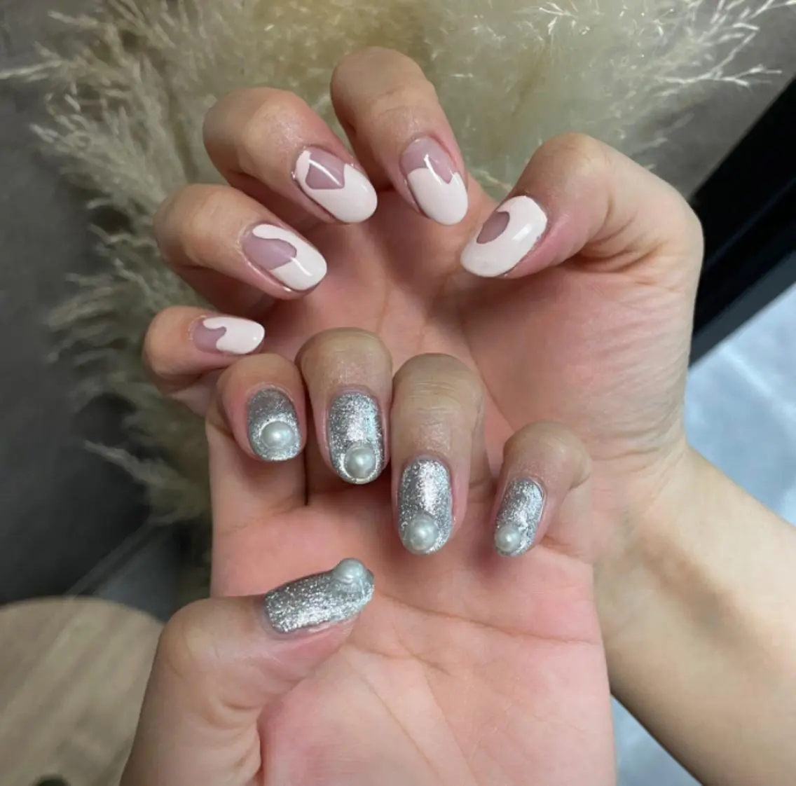 ネイル アートネイル クリアネイル フレンチネイル ジェルネイル ミラーネイル nailstudio eviz新宿店のネイルデザイン