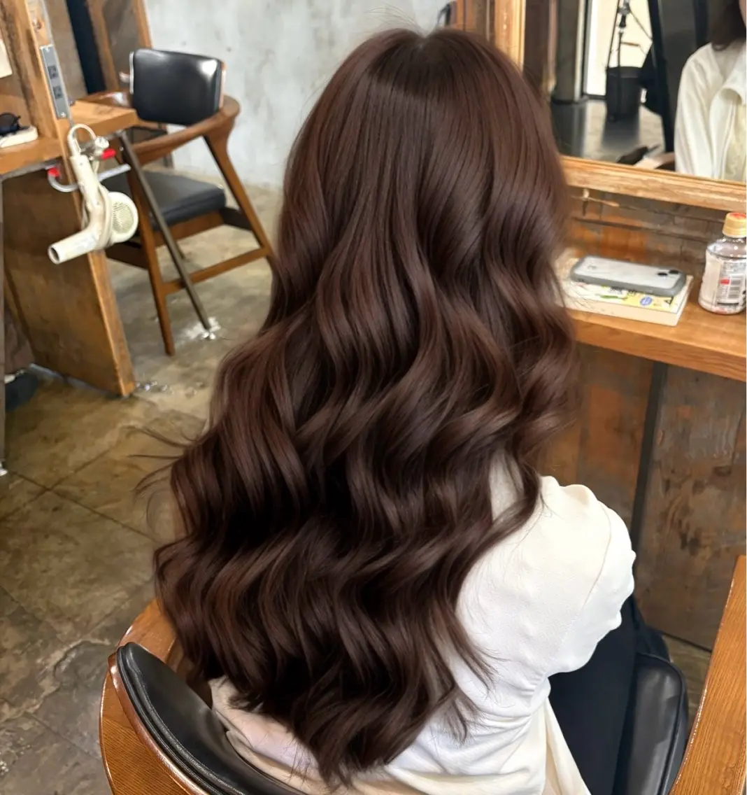 ロング カラー トリートメント ヘアカラー トリートメント Hina/恵比寿 中目黒/艶髪カラーのヘアスタイル