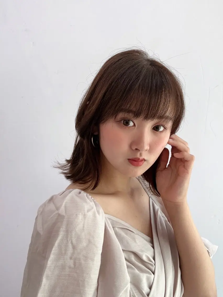 ミディアム ヘアアレンジ カット ヘアカラー トリートメント 縮毛/髪質改善🌈 川井雄太のヘアスタイル