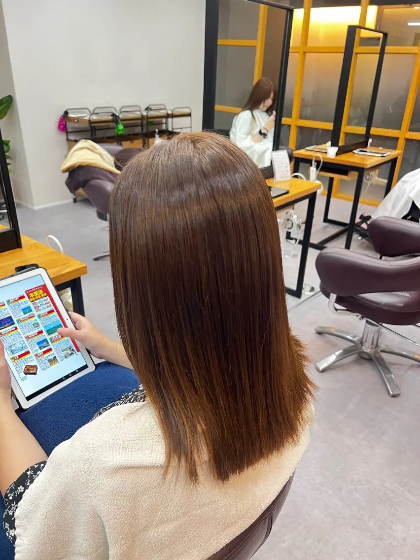 セミロング カラー 成増メンズカット かずはのヘアスタイル