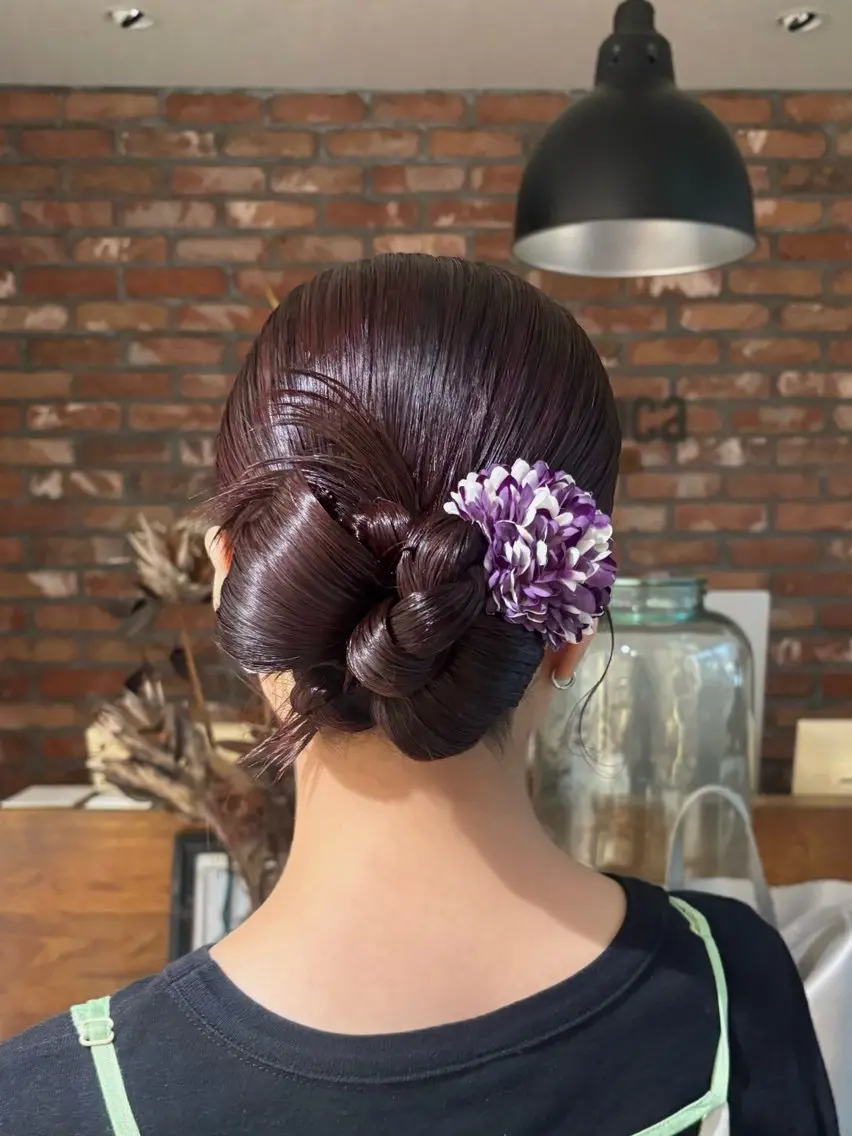 ヘアアレンジ 浴衣 ヘアセット レイヤー/ボブ /🦋Ayana🦋のヘアスタイル