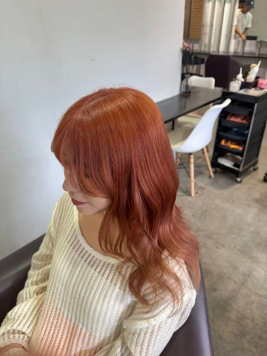 【💛ダメージが気になる方おすすめ💛】🌿ブリーチなしダブルカラー🌿+保湿treatment✨の写真