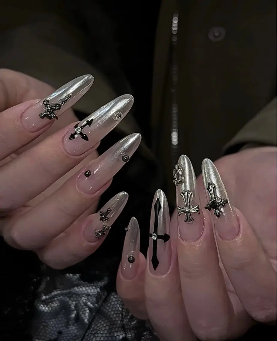 ネイル アートネイル フレンチネイル マグネットネイル ミラーネイル オフィスネイル ハンドネイル Blossom nail_研修のネイルデザイン