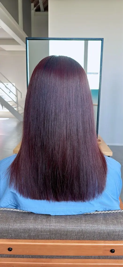 ミディアム カラー ブラウンカラー ピンクカラー ピンクブラウン 松川優真 【髪質改善】のヘアスタイル