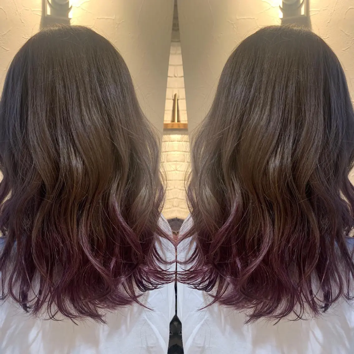 ロング カラー ピンクカラー バイオレットカラー 韓国🇰🇷 ✂︎hair 内田愛のヘアスタイル