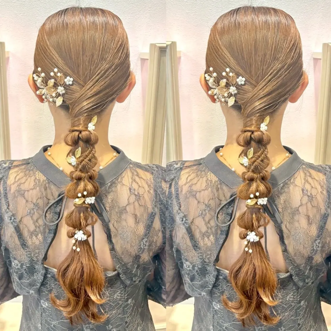 ロング ロング ヘアセット ヘアメ🎀ハイトーン 🩵エクステ🪄しほのヘアスタイル