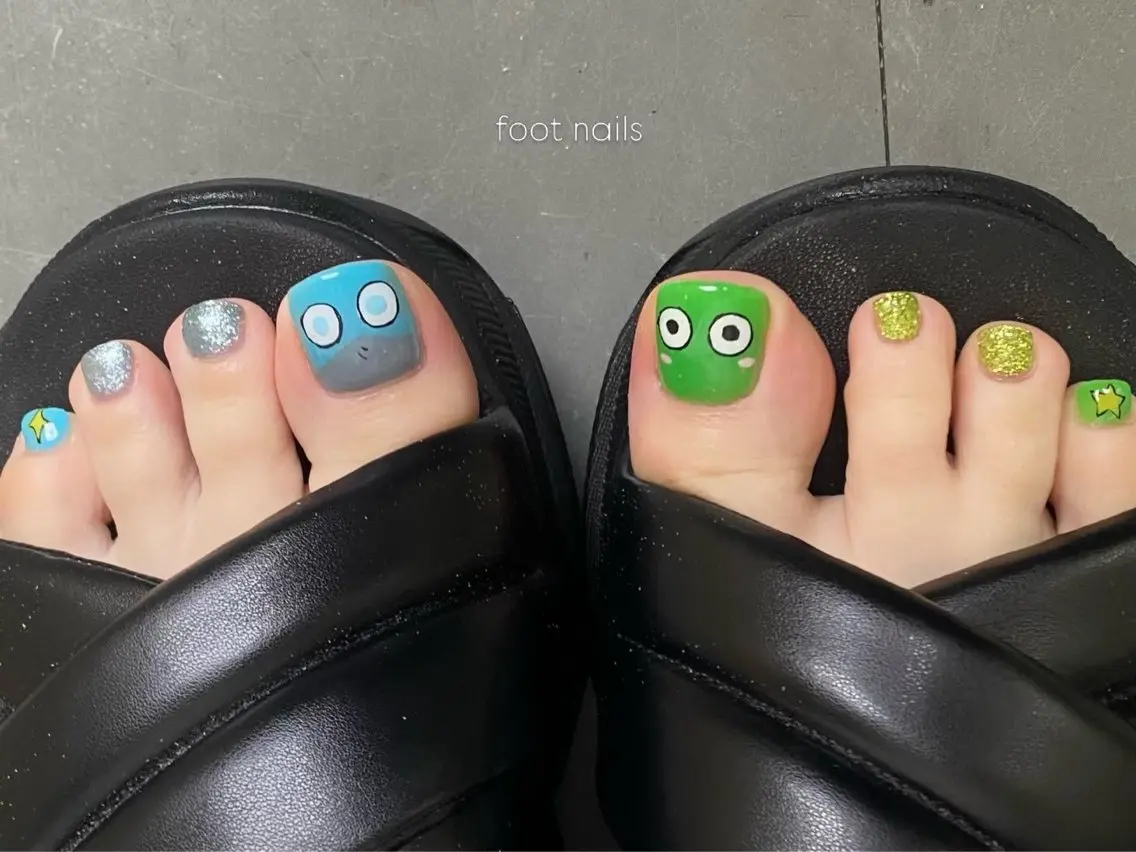 ネイル ハンドネイル フットネイル nano/きもかわ nail🐬🫧のネイルデザイン