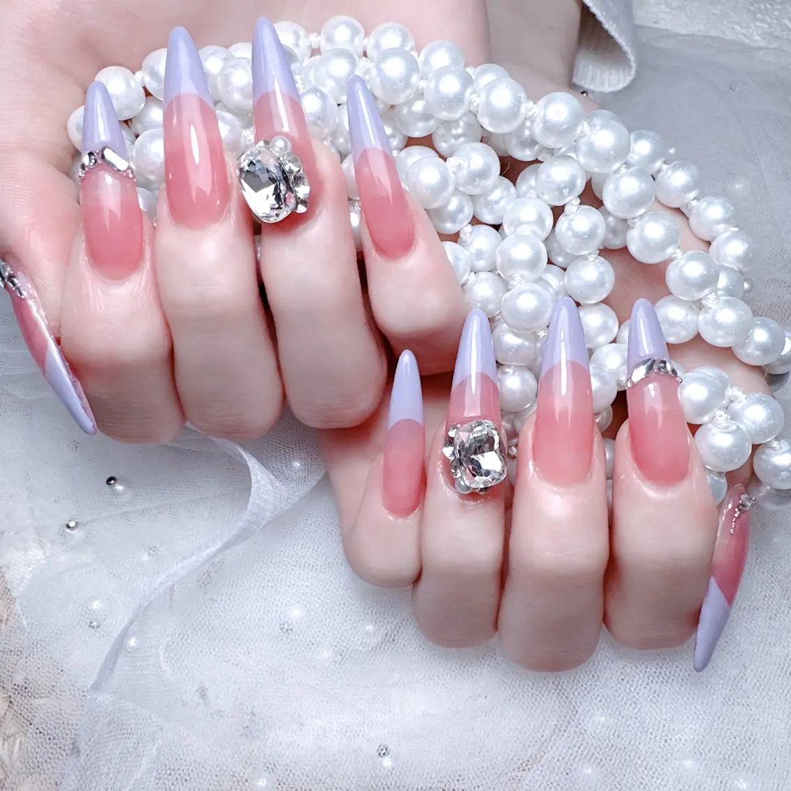 ネイル ハンドネイル M🌷nail 長さだし専門店のネイルデザイン