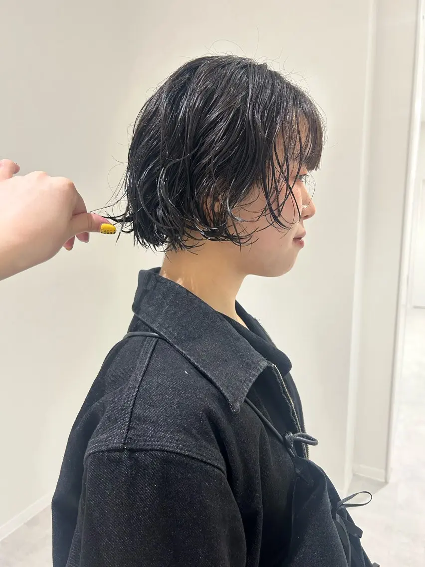 ショート パーマ パーマ 👔ボブ﹨髪質改善 ストレート🩳ももかのヘアスタイル