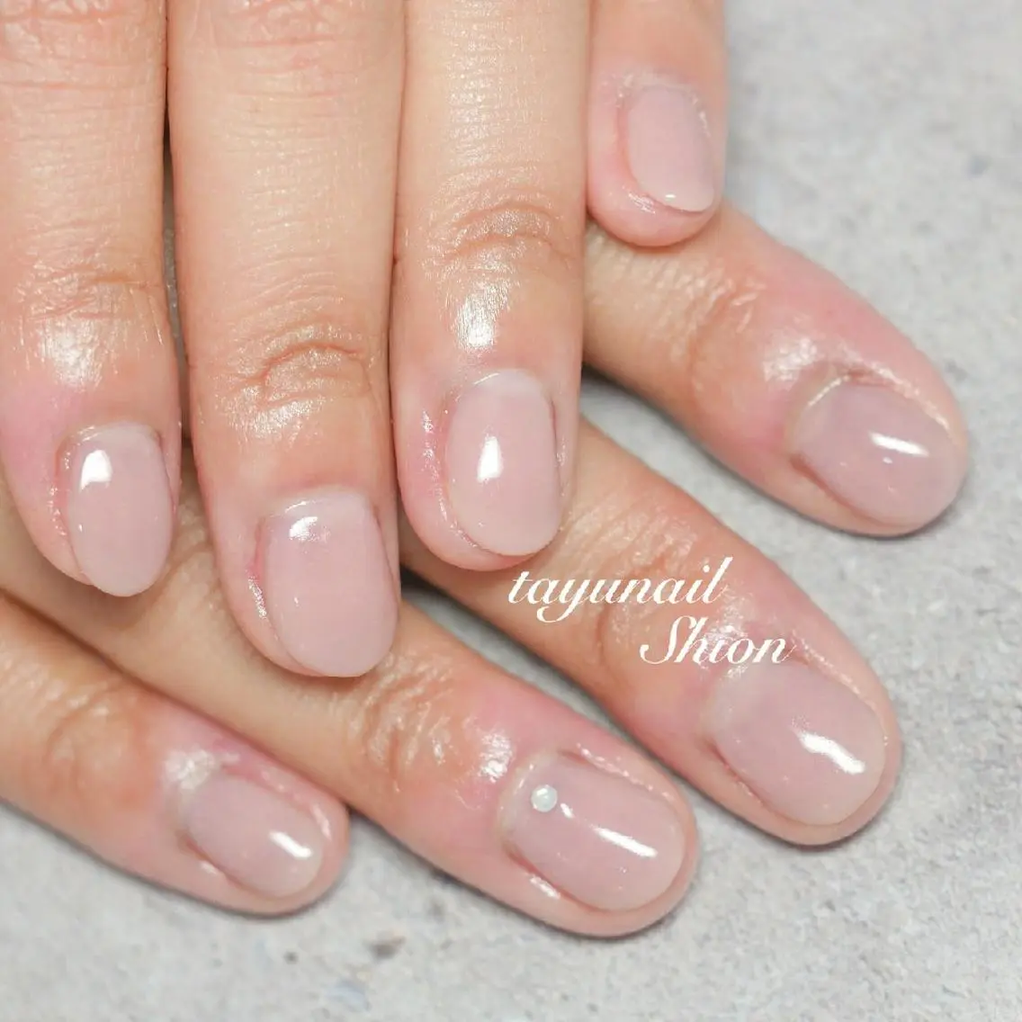 ネイル ブルー ジェルネイル オフィスネイル パラジェル シンプルネイル ネイルサロン 【たゆnail】のネイルデザイン