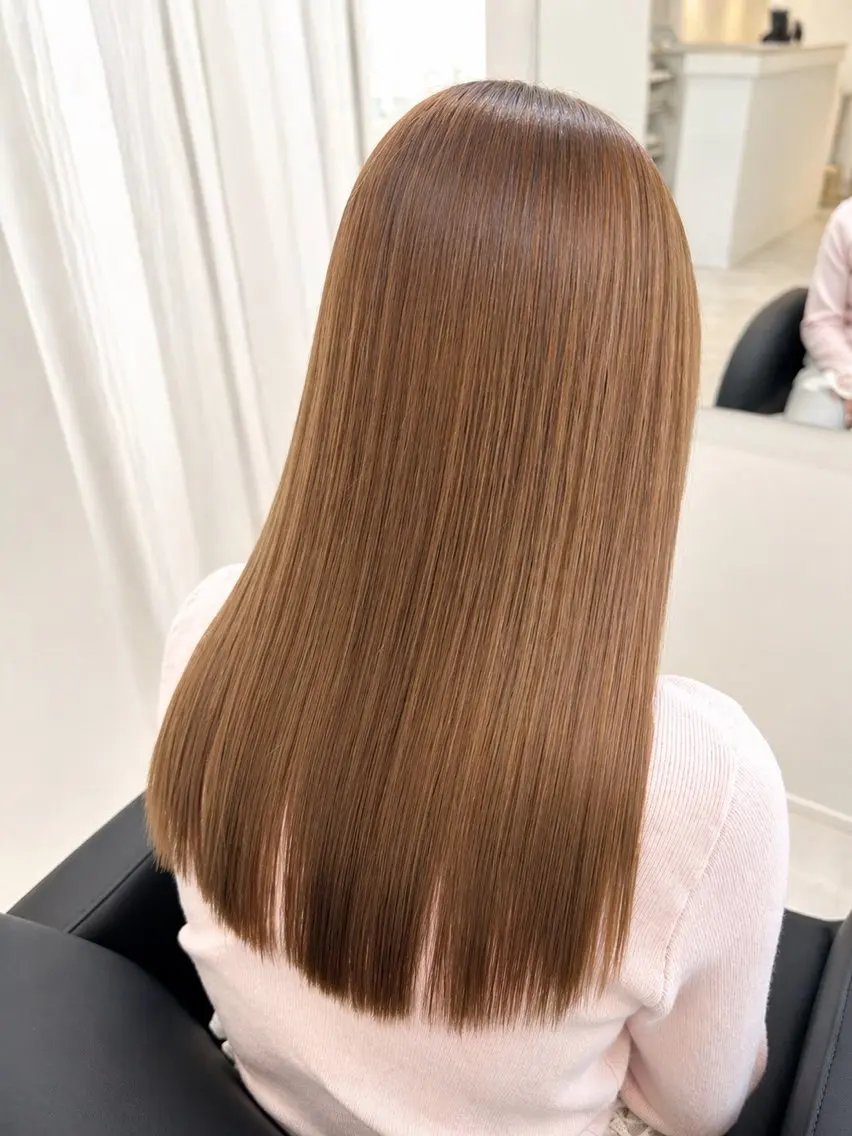 【🌟今だけ🌟】カット+艶感ナチュラルカラー🌿+Aujua TR浸透スチーム🫧の写真