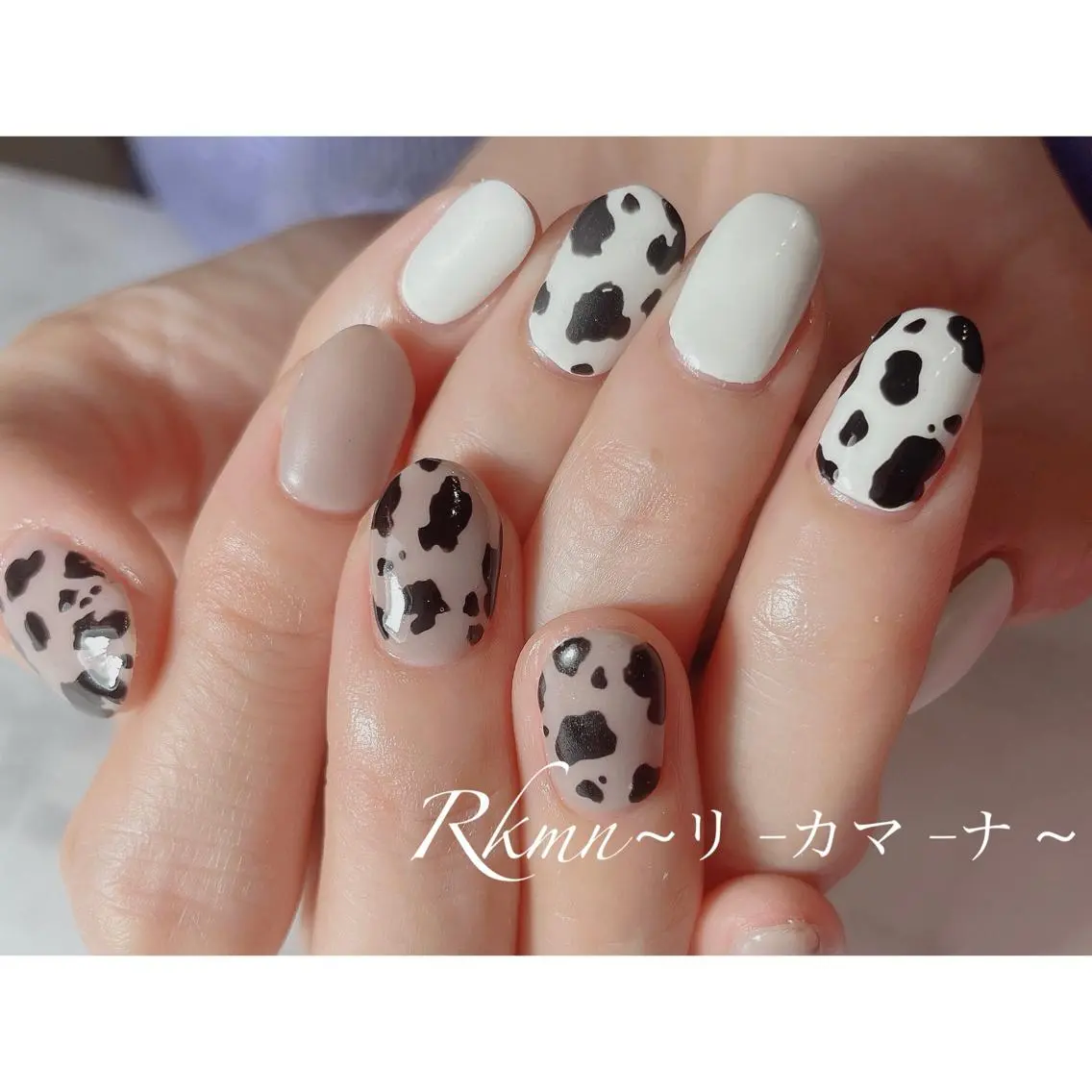 ネイル アートネイル 春ネイル ホワイト ハンドネイル フットネイル ハンドケア Rkmn ~リ-カマ-ナ~のネイルデザイン