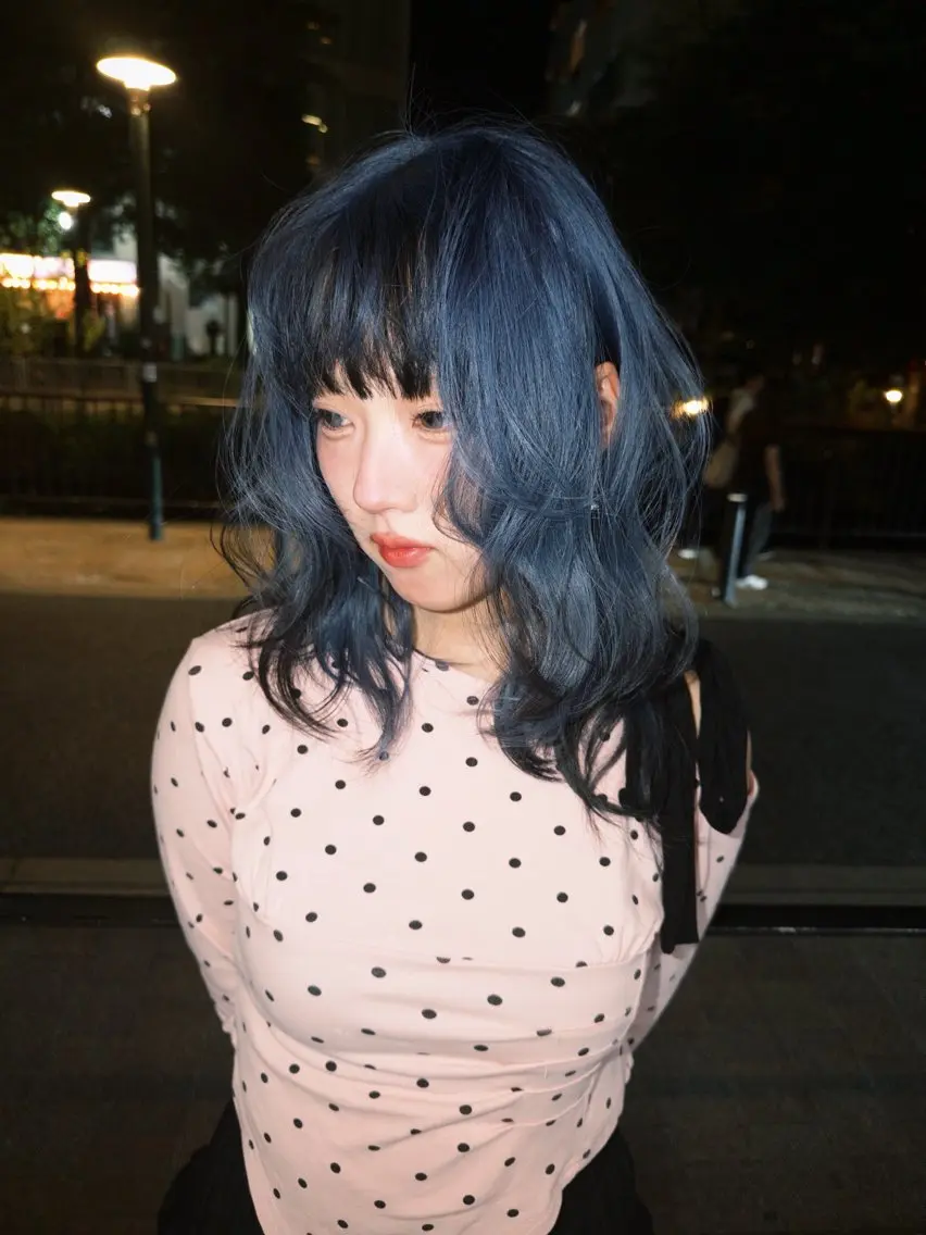 ミディアム カラー ヘアカラー トリートメント 岡山ハイトーン・ ルーツカラー/こもものヘアスタイル