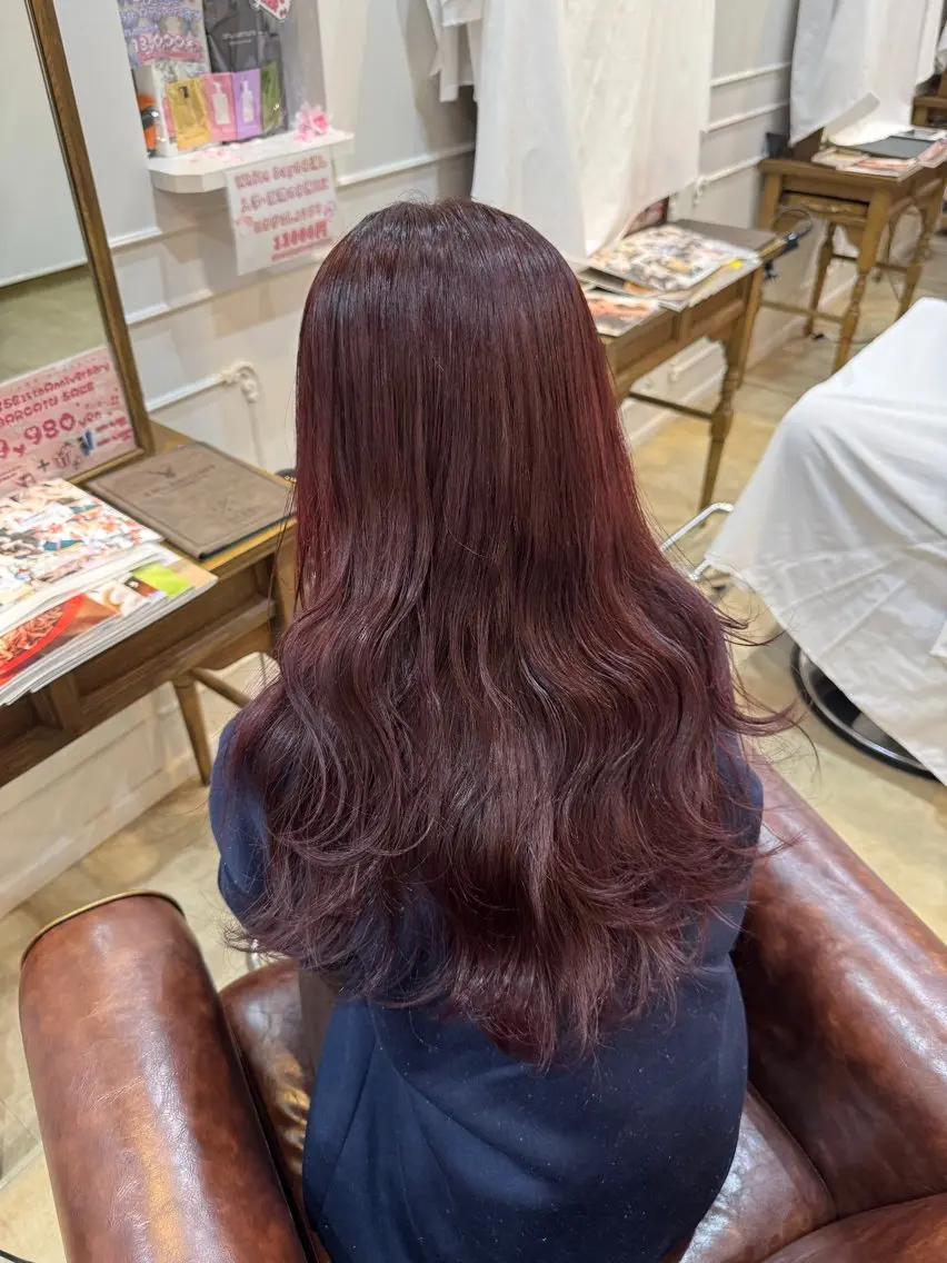 ロング カラー ヘアカラー トリートメント houda marinのヘアスタイル