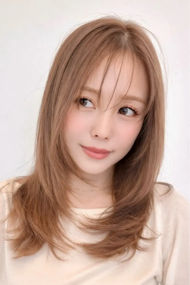 ミディアム カット ヘアカラー トリートメント 🫧美髪カラー🫧艶 カラー🫧北堀江坂本のヘアスタイル