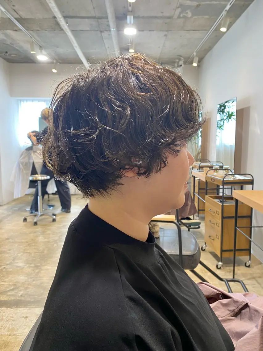 ショート ショートヘア カット パーマ 桑原 淳のヘアスタイル