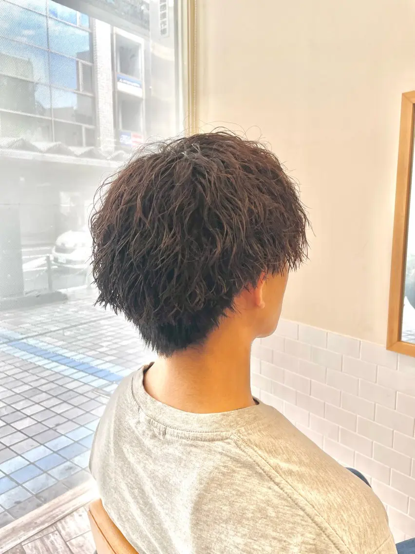 ショート パーマ メンズ 刈り上げ カット パーマ パーマ/フェード🔥 佐々木波人のヘアスタイル