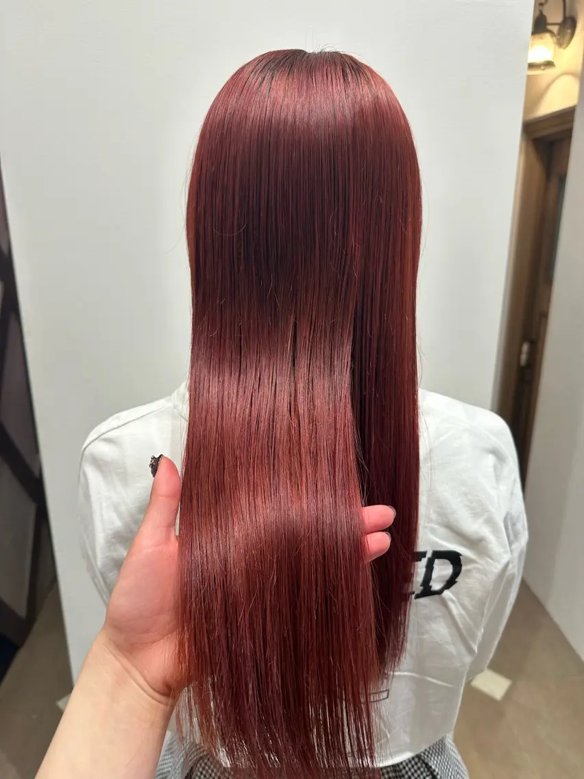 カラー レッドカラー echelle🦋 【似合わせ】さくらのヘアスタイル