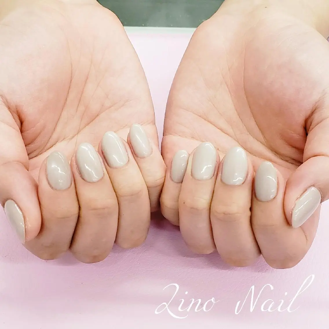 ネイル ジェルネイル オフィスネイル ワンカラーネイル パラジェル シンプルネイル ハンドネイル Lino Nailのネイルデザイン