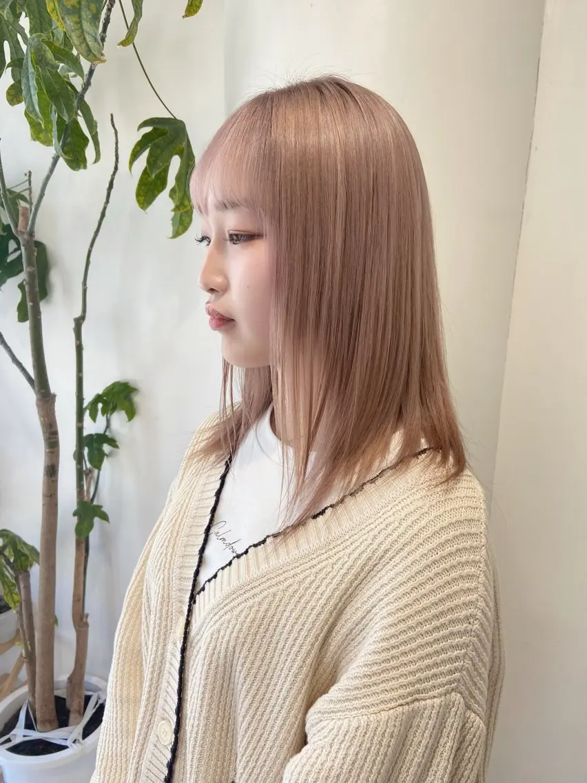 ミディアム カラー カット ヘアカラー 浅野 匠のヘアスタイル