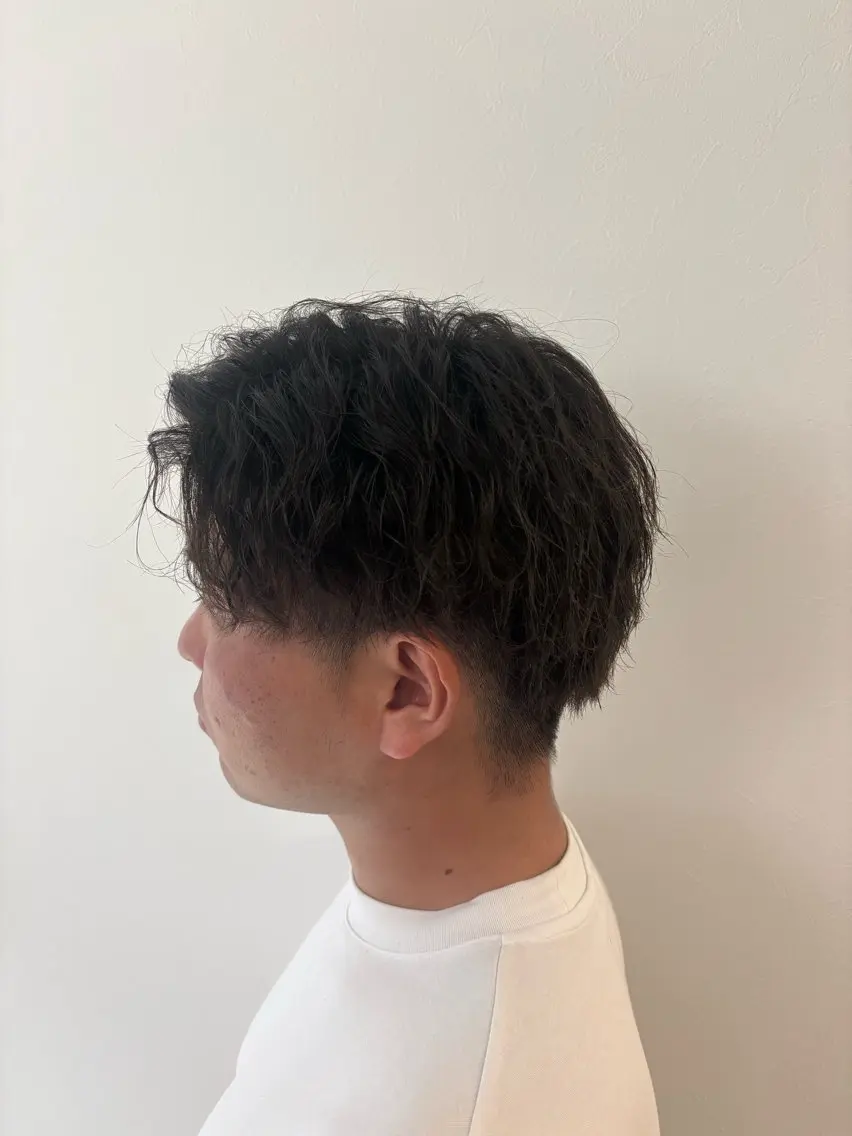 メンズカット+縦落ちスパイラルパーマ🌀の写真