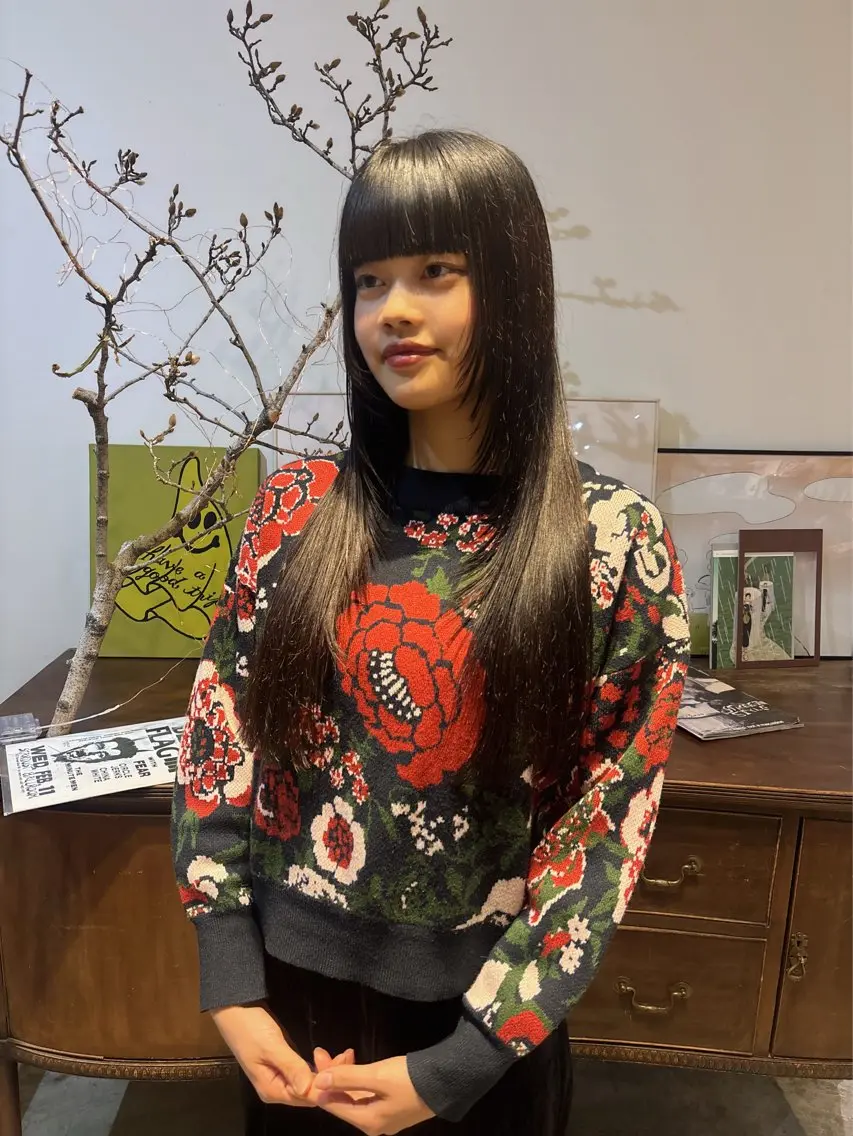 ロング レイヤーカット ロング 安藤楓華 fuka andoのヘアスタイル