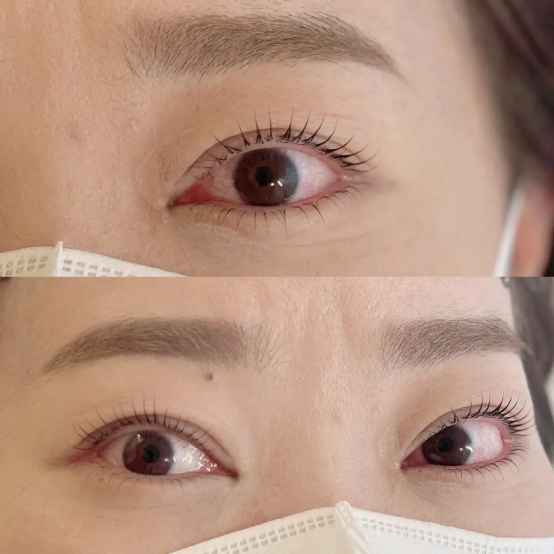 マツエク・マツパ まつげパーマ 下まつげエクステ 一重×まつ毛パーマ eter, Ren🇰🇷🤍の眉毛・アイブロウイメージ