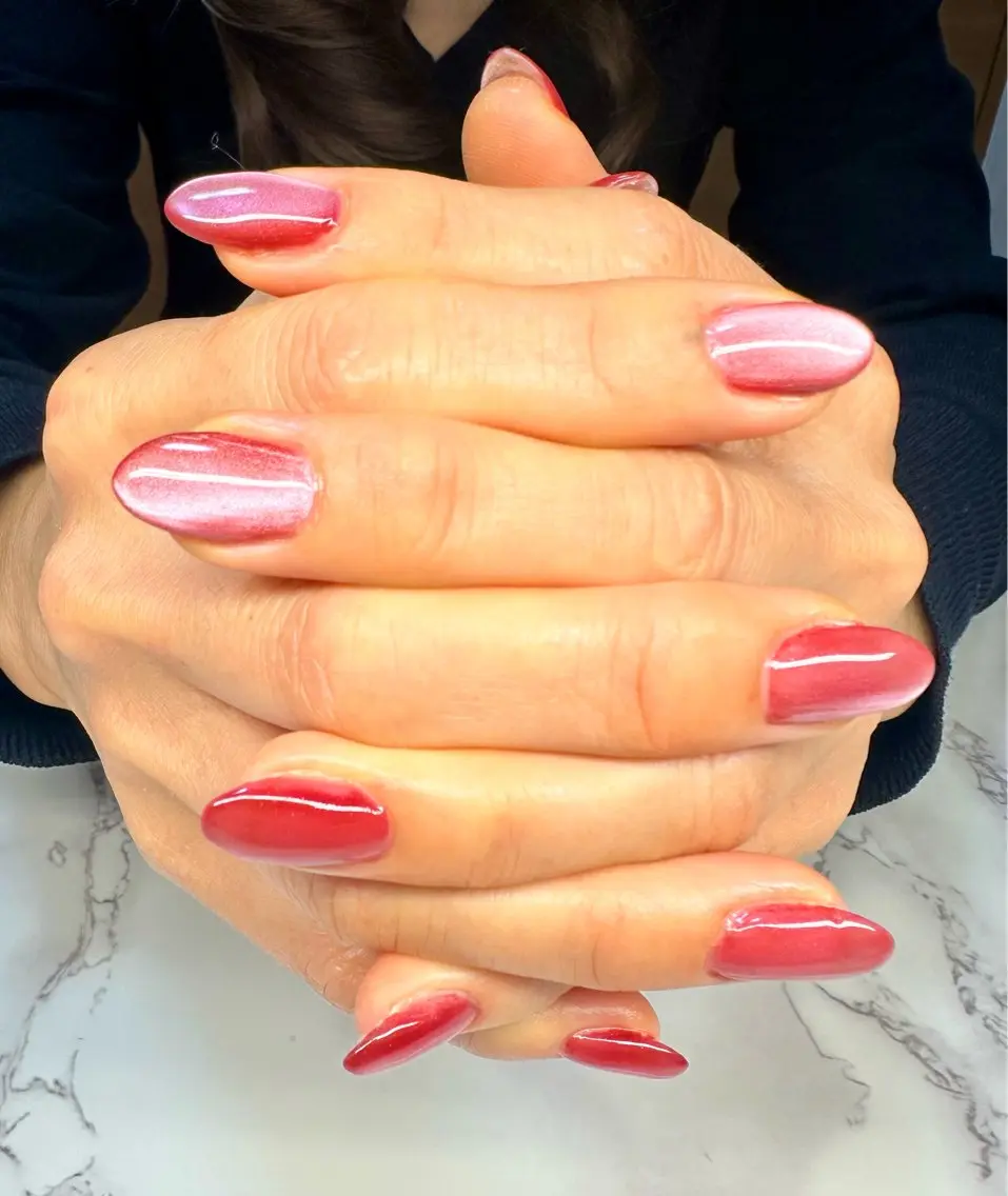 ネイル アートネイル チークネイル キラキラネイル ラメ(グリッター) マグネットネイル Mai’s nailのネイルデザイン