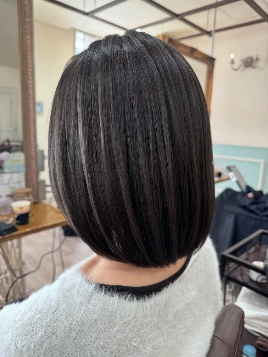 ミディアム カラー 髪質改善 カット ヘアカラー トリートメント 新越谷noble店長 松本拓也▶◀*.のヘアスタイル